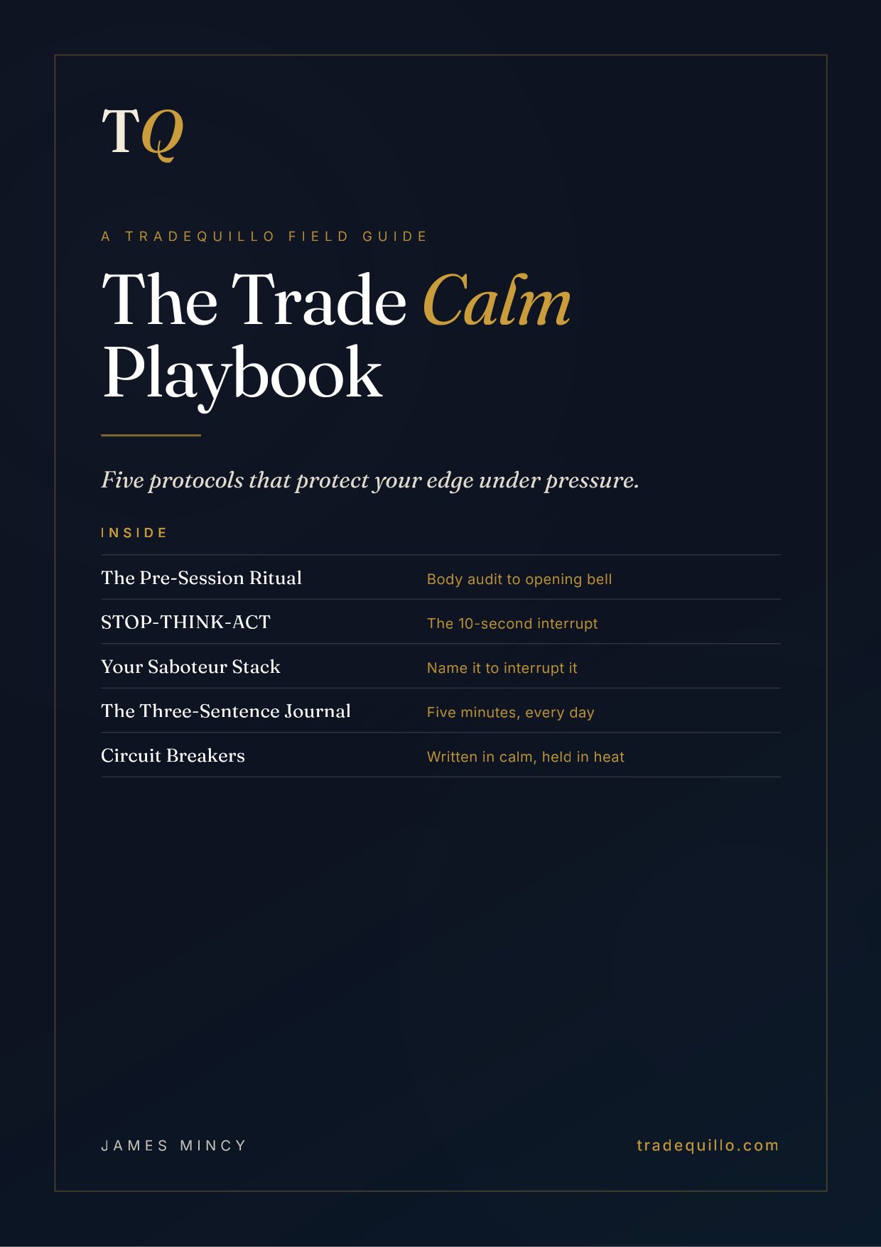 The Trade Calm Playbook, page 1 of 14
