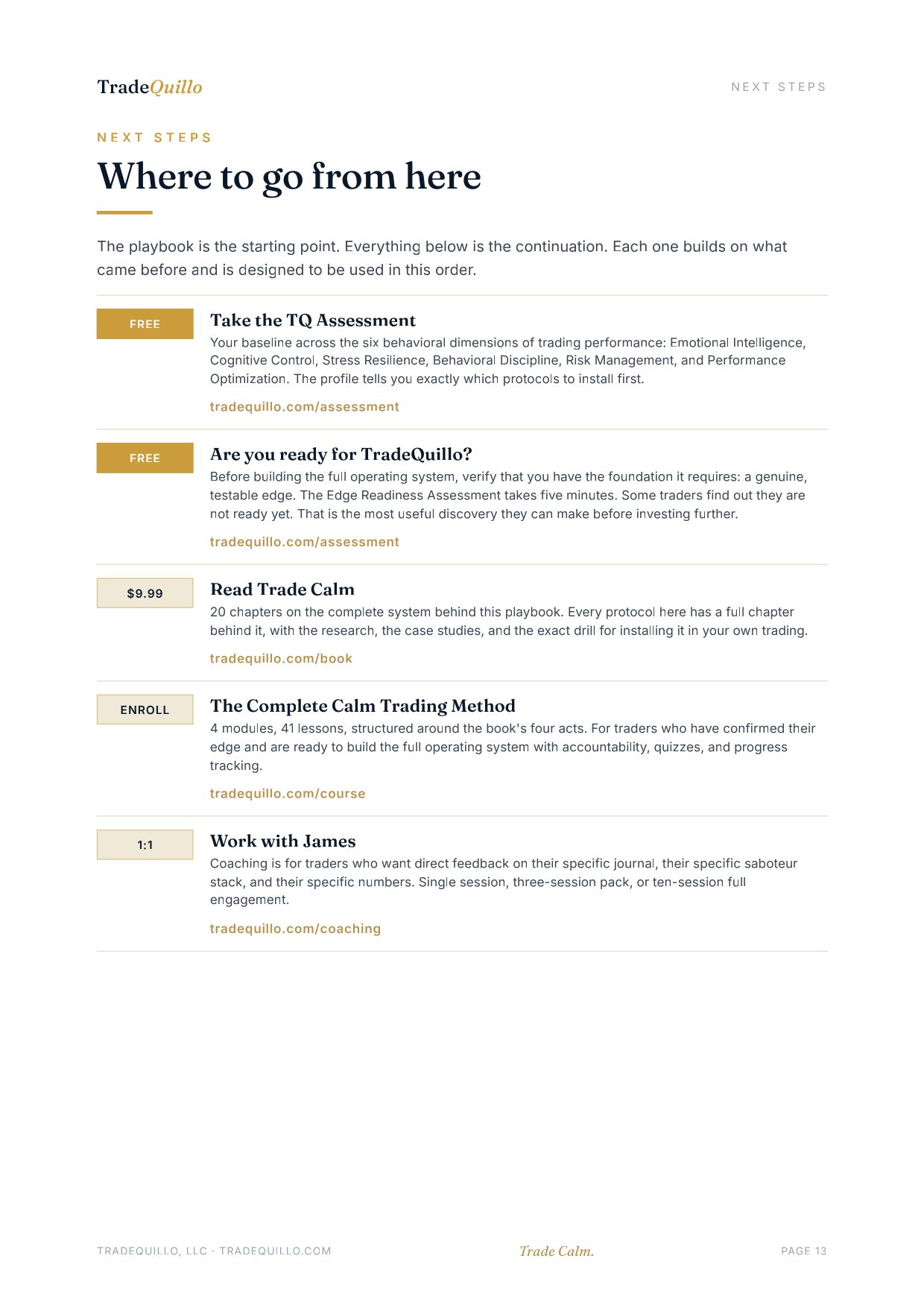 The Trade Calm Playbook, page 13 of 14